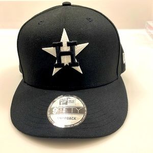 New Era Houston Astros Black Snapback hat